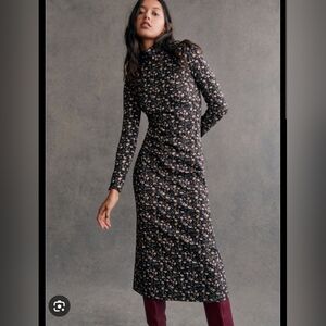 Sezane Felicia Dress In Navy Miranda Print- Size Medium